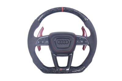 Volant Audi Q3 Q8 RS4 RS5 RS6 2016-2024 Carbone - vue de face - Becquet Voiture