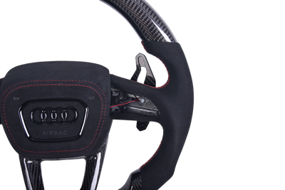 Volant Audi Q3 Q8 RS4 RS5 RS6 2016-2024 Cuir - packshot studio - Becquet Voiture