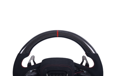 Volant Audi Q3 Q8 RS4 RS5 RS6 2016-2024 Cuir - vue arrière - Becquet Voiture