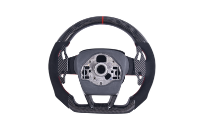 Volant Audi Q3 Q8 RS4 RS5 RS6 2016-2024 Cuir - vue rapprochée - Becquet Voiture