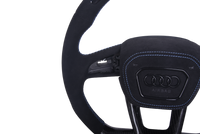 Lenkrad Audi Q3 Q8 RS4 RS5 RS6 Leder Alcantara LED - Studio-Packshot - Becquet Voiture
