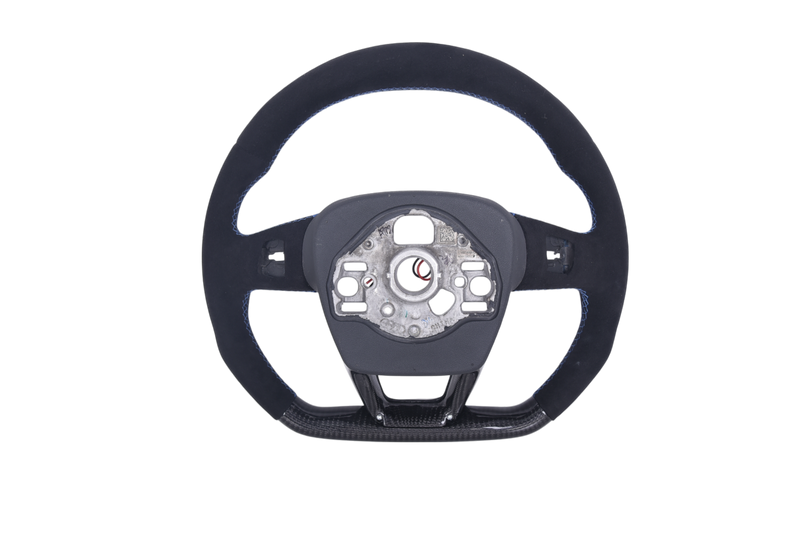 Lenkrad Audi Q3 Q8 RS4 RS5 RS6 Leder Alcantara LED - Draufsicht - Becquet Voiture