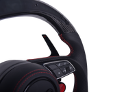 Volant Audi RS3 A3 S3 A4 A5 8Y Carbone Cuir V4 - détail du montage - Becquet Voiture