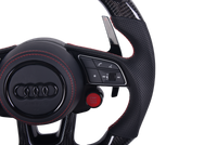 Volant Audi RS3 A3 S3 A4 A5 8Y Carbone Cuir V4 - packshot studio - Becquet Voiture