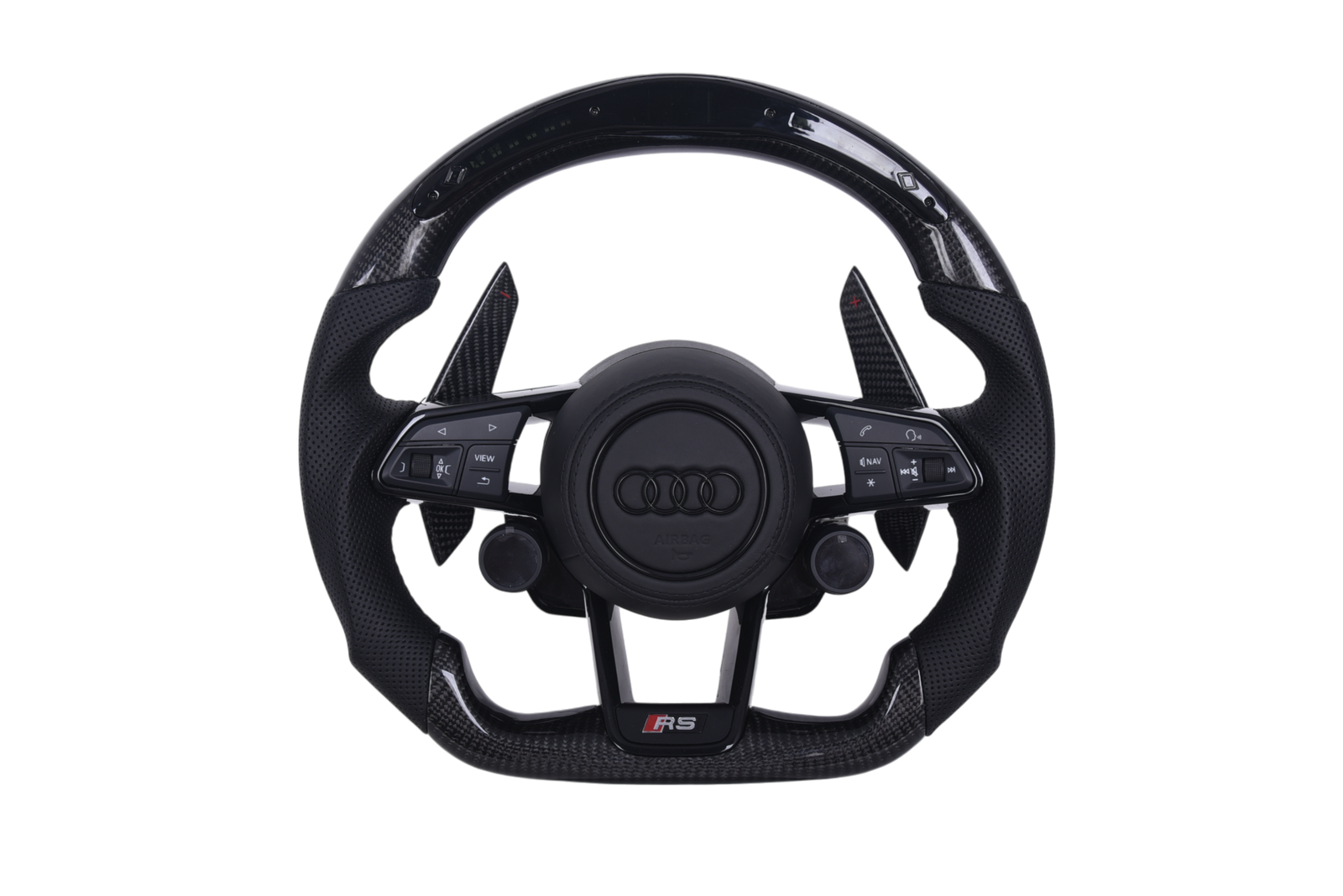 Volant Audi RS3 RSQ3 A3 A1 S3 A4 A5 8Y V2 - vue de face - Becquet Voiture