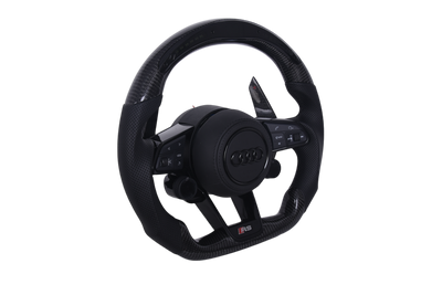 Volant Audi RS3 RSQ3 A3 A1 S3 A4 A5 8Y V2 - vue de profil - Becquet Voiture