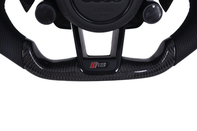 Volant Audi RS3 RSQ3 A3 A1 S3 A4 A5 8Y V2 - vue de trois-quarts - Becquet Voiture