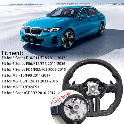 Volant Carbone BMW F30 F10 F20 F32 M Performance - détail du montage - Becquet Voiture