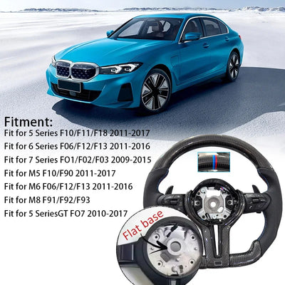Volant Carbone BMW F30 F10 F20 F32 M Performance - vue de dessus - Becquet Voiture