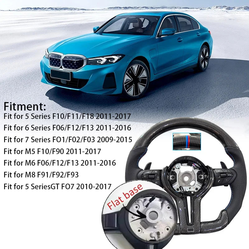 Volant Carbone BMW F30 F10 F20 F32 M Performance - vue de dessus - Becquet Voiture