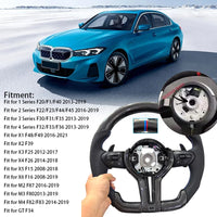 Volant Carbone BMW F30 F10 F20 F32 M Performance - vue rapprochée - Becquet Voiture