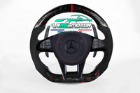 Volant Carbone Mercedes AMG W205 C63 E63 GT63 - vue de dessus - Becquet Voiture
