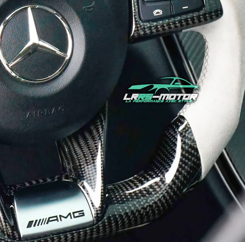Volant Carbone Mercedes AMG W205 C63 E63 GT63 - vue de profil 2 - Becquet Voiture