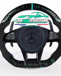 Volant Carbone Mercedes AMG W205 C63 E63 GT63 - vue rapprochée - Becquet Voiture