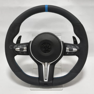 Volant Cuir Alcantara BMW Série F F30 F10 M3 M5 - vue de profil - Becquet Voiture