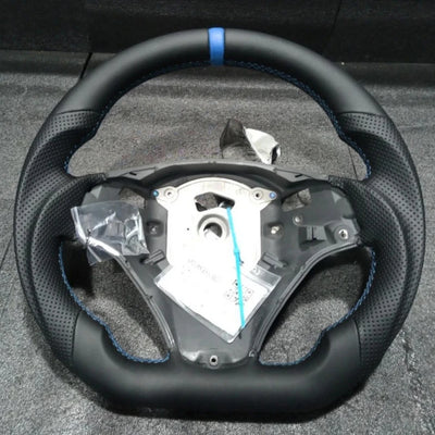 Volant Cuir BMW E90 E92 E93 M3 Fond Plat 2005-2012 - vue de dessus - Becquet Voiture
