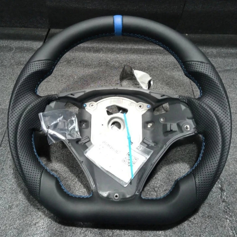 Volant Cuir BMW E90 E92 E93 M3 Fond Plat 2005-2012 - vue de dessus - Becquet Voiture