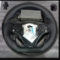 Volant Cuir BMW E90 E92 E93 M3 Fond Plat 2005-2012 - vue rapprochée - Becquet Voiture