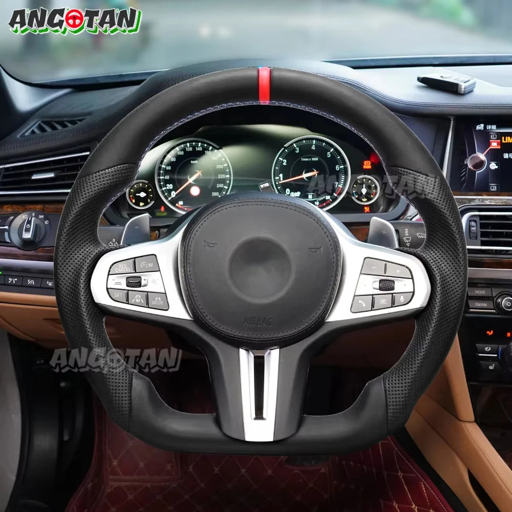 Volant Cuir BMW Séries G20 G30 G11 G05 F90 - vue de face - Becquet Voiture