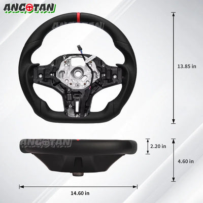 Volant Cuir BMW Séries G20 G30 G11 G05 F90 - vue de profil - Becquet Voiture