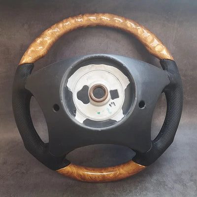 Volant Cuir Bois Mercedes CL55 AMG S430 1998-2006 - vue de profil - Becquet Voiture