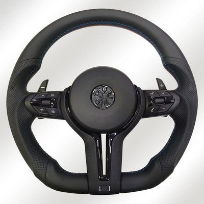 Volant Cuir Perforé Sport BMW Séries M3 E90 F30 - vue de profil - Becquet Voiture