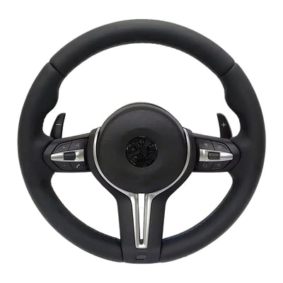 Volant Cuir Série M BMW avec Palettes E90 F30 M3 - vue de profil - Becquet Voiture