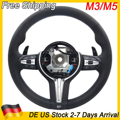 Volant Cuir Sport BMW Série 1 3 5 7 X5 X6 F30 F10 - vue de face - Becquet Voiture