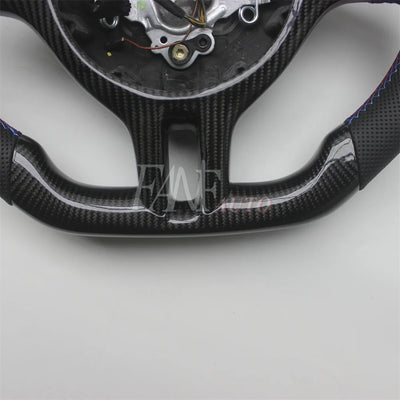 Volant Fibre de Carbone Cuir BMW E46 Série 3 1997-2006 - installé sur véhicule - Becquet Voiture