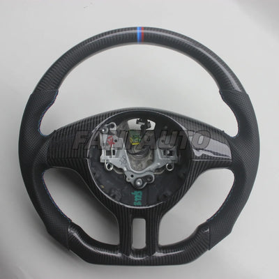 Volant Fibre de Carbone Cuir BMW E46 Série 3 1997-2006 - vue rapprochée - Becquet Voiture
