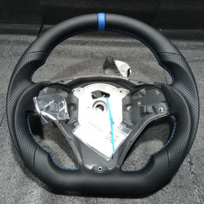 Volant Fibre de Carbone Cuir BMW E90 E92 E93 2005-2012 - vue de dessus - Becquet Voiture