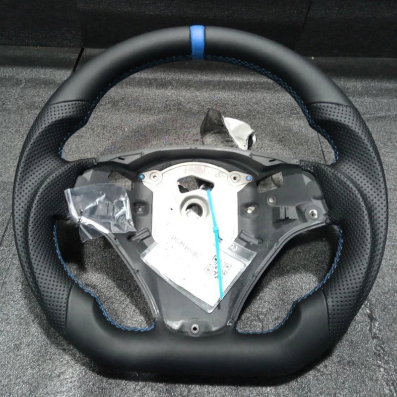 Volant Fibre de Carbone Cuir BMW E90 E92 E93 2005-2012 - vue de dessus - Becquet Voiture