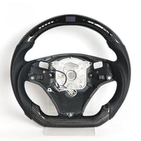 Volant Fibre de Carbone Cuir BMW E90 E92 E93 2005-2012 - vue de profil 2 - Becquet Voiture