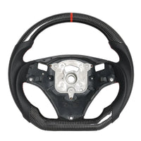 Volant Fibre de Carbone Cuir BMW E90 E92 E93 2005-2012 - vue de trois-quarts 2 - Becquet Voiture