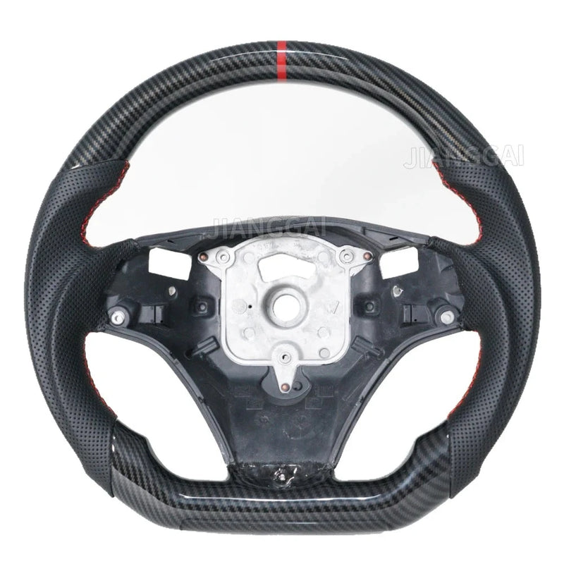 Volant Fibre de Carbone Cuir BMW E90 E92 E93 2005-2012 - vue rapprochée - Becquet Voiture