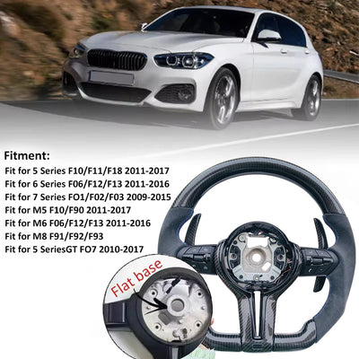 Volant Fibre de Carbone Logo M BMW F30 F10 F20 E90 - détail du montage - Becquet Voiture