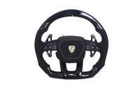 Lamborghini Urus Lenkrad Carbon Alcantara LED Personalisiert - Vorderansicht - Becquet Voiture