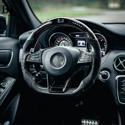 Volant LED Carbone Mercedes AMG 2015-2018 - vue arrière - Becquet Voiture