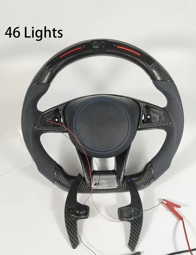 Volant LED Carbone Mercedes AMG 2015-2018 - vue rapprochée - Becquet Voiture
