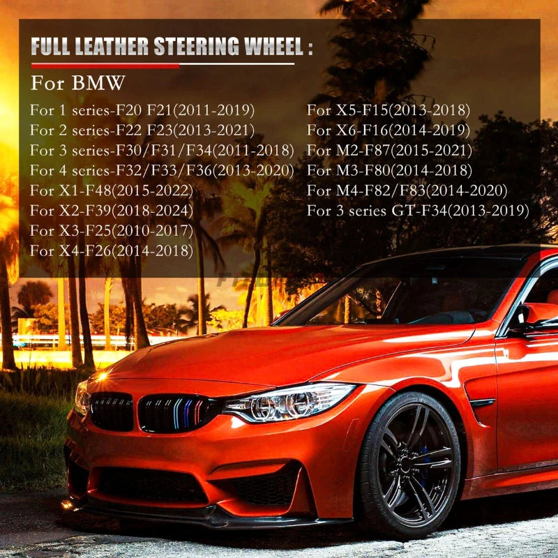 Volant M Sport Cuir BMW M3 M5 Séries F E90 avec Palettes - packshot studio - Becquet Voiture