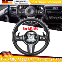Volant M Sport Cuir BMW M3 M5 Séries F E90 avec Palettes - vue de face - Becquet Voiture