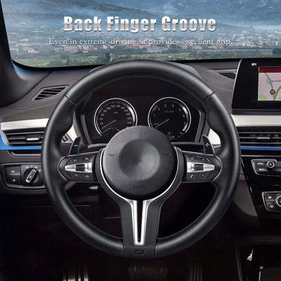 Volant M Sport Cuir BMW M3 M5 Séries F E90 avec Palettes - vue de trois-quarts - Becquet Voiture