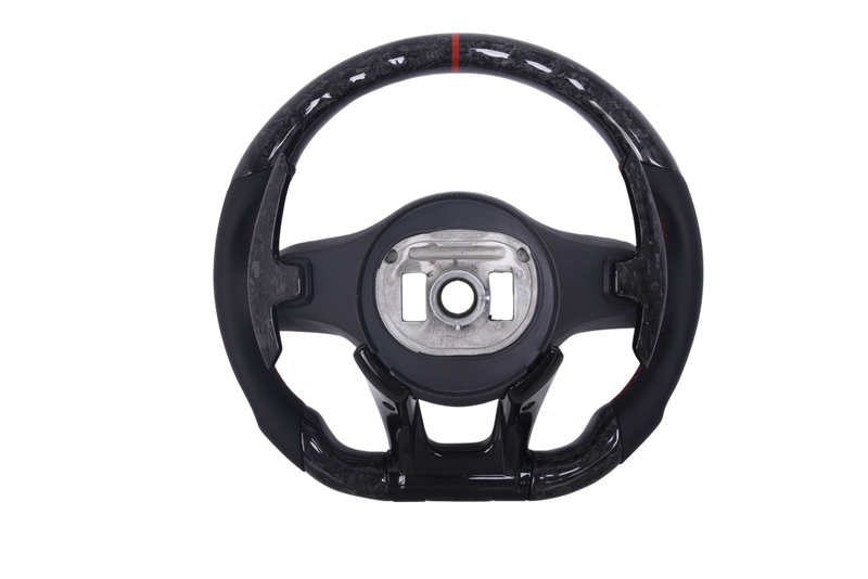 Volant Mercedes AMG 2014-2022 Cuir Alcantara Carbone Forgé - vue rapprochée - Becquet Voiture