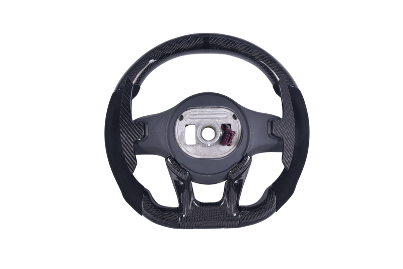 Mercedes AMG Carbon Alcantara LED Steering Wheel 2014-2022 - top view - Becquet Voiture