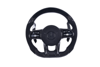 Mercedes AMG Carbon Alcantara LED Steering Wheel 2014-2022 - front view - Becquet Voiture