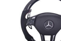 Volant Mercedes AMG Cuir Alcantara Carbone 2009-2015 - installé sur véhicule - Becquet Voiture