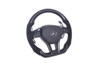 Volant Mercedes AMG Cuir Alcantara Carbone 2009-2015 - vue de profil - Becquet Voiture