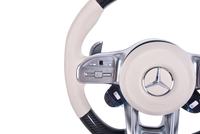 Mercedes AMG Leather Alcantara Carbon Steering Wheel 2014-2022 - fitted on vehicle - Becquet Voiture