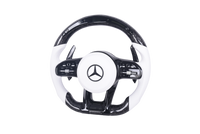 Volant Mercedes AMG Cuir Blanc Carbone 2014-2022 - en situation - Becquet Voiture