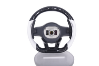 Volant Mercedes AMG Cuir Blanc Carbone 2014-2022 - vue de dessus - Becquet Voiture